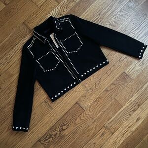 Zara Black Jacket with Silver Studs